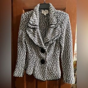 Joseph Ribkoff black and white waist jacket size 12